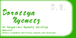 dorottya nyemetz business card